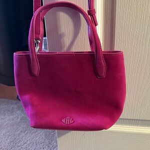 NWOT Pink Suede Women's Shoulder Bag